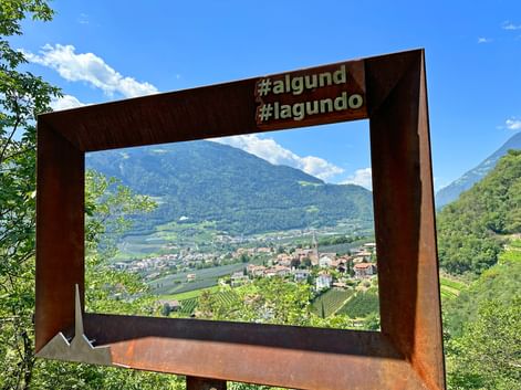 Distant view of the municipality of Lagundo in South Tyrol