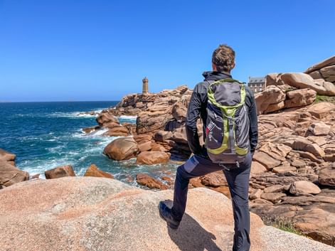 Hikers on the coast of Brittany