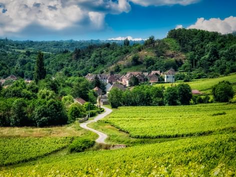 die wunderschöne Burgunder Landschaft