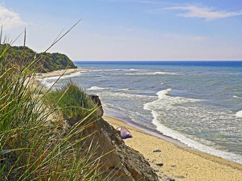 Fantastic beach view along the hiking trail on Rügen Fantastic beach view along the hiking trail on Rügen