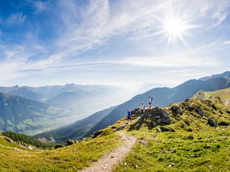 Hikers on the hiking trail in “Faloria”