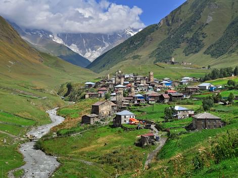 Das Dorf "Ushuguli" in Georgien