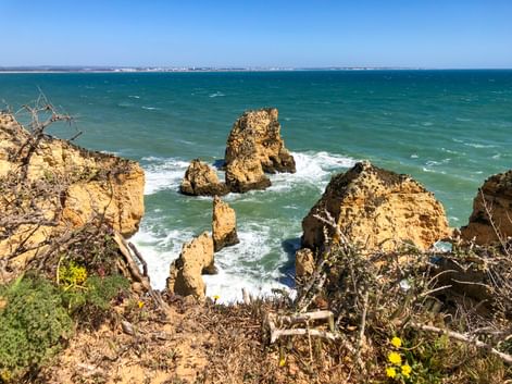 Beautiful view of the coast in the Algarve