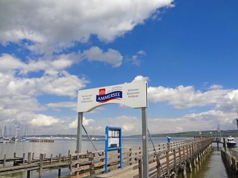 Boat dock at the lake Ammersee