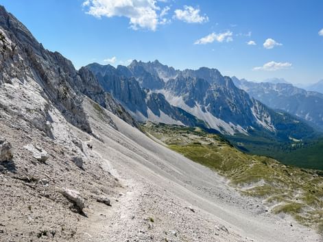 Talblick von der Mandlscharte im Karwendel