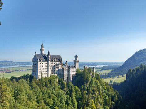 Schloss Neuschwanstein am Lechweg nahe Füssen