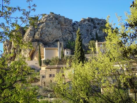 Village at the foot of the Dentelles de Montmirail