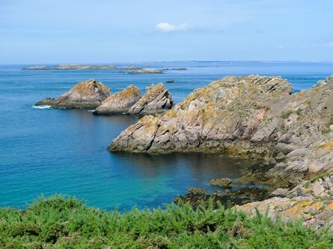 Rock formations on the island of Houat