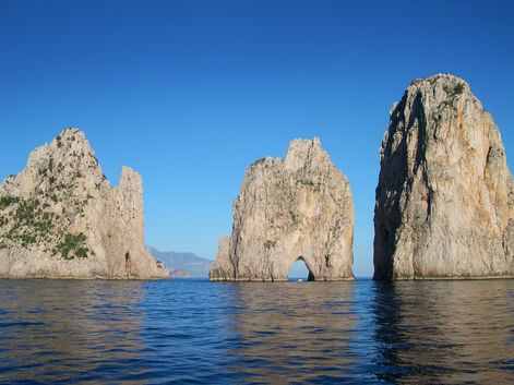 The “Faragoni Rocks” on the Gulf of Naples