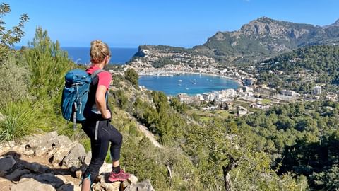 Hiker with a view of Pt. Sóller