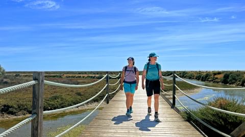 Wanderinnen auf dem Weg zum nächsten Etappenziel