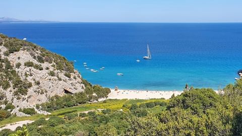 Beach in the village of “Cala Gonone” in Sardinia