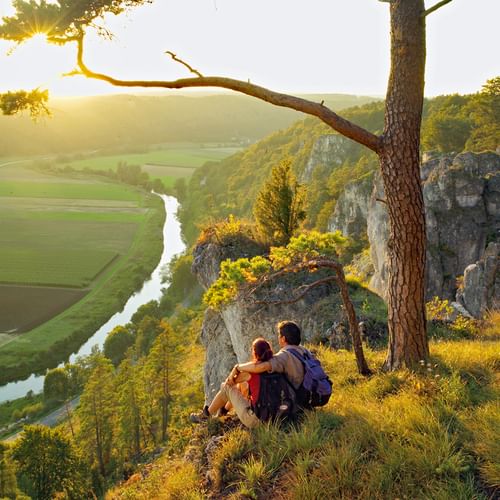 Panoramic views along the hiking trails in Altmühltal Panoramic views while hiking in the Altmühltal