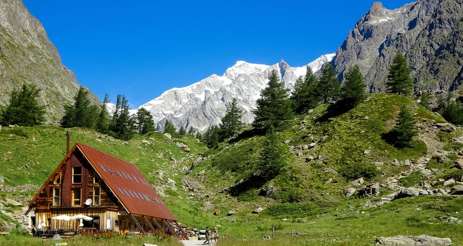 wunderschönes Bergpanorama am Berg "Mont Blanc"