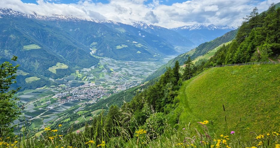 View of the beautiful landscape in Naturns