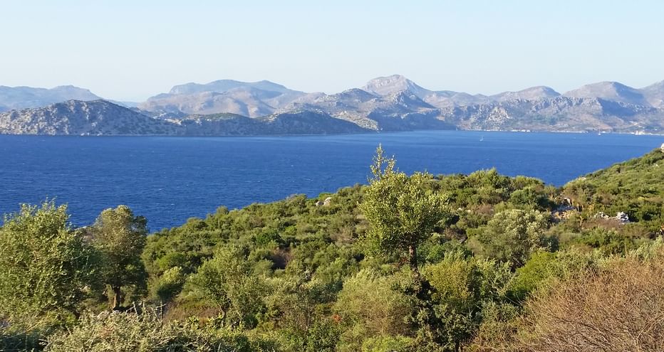 Fantastic view of the sea and mountain landscape