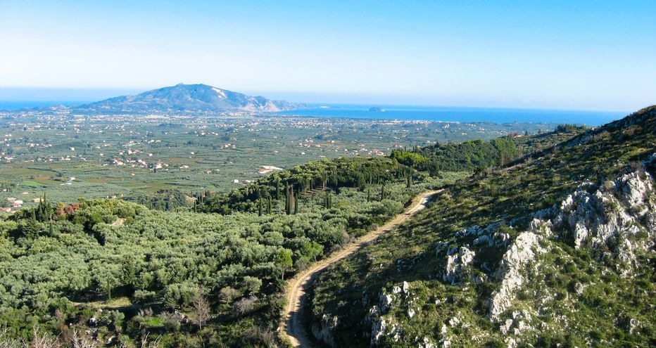 Hiking trail towards Laganas
