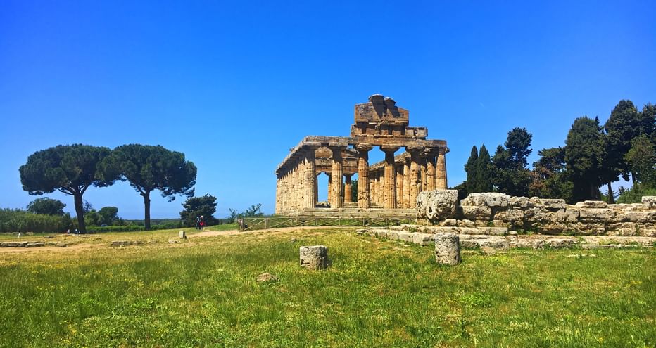 Die Ruine des Tempels Paestum