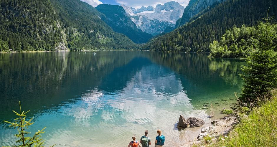 Salzkammergut Gosausee lake Dachstein view