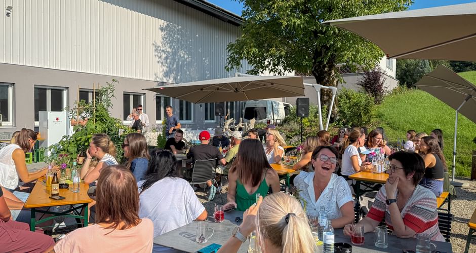 Summer party 2025 Employees sitting comfortably together