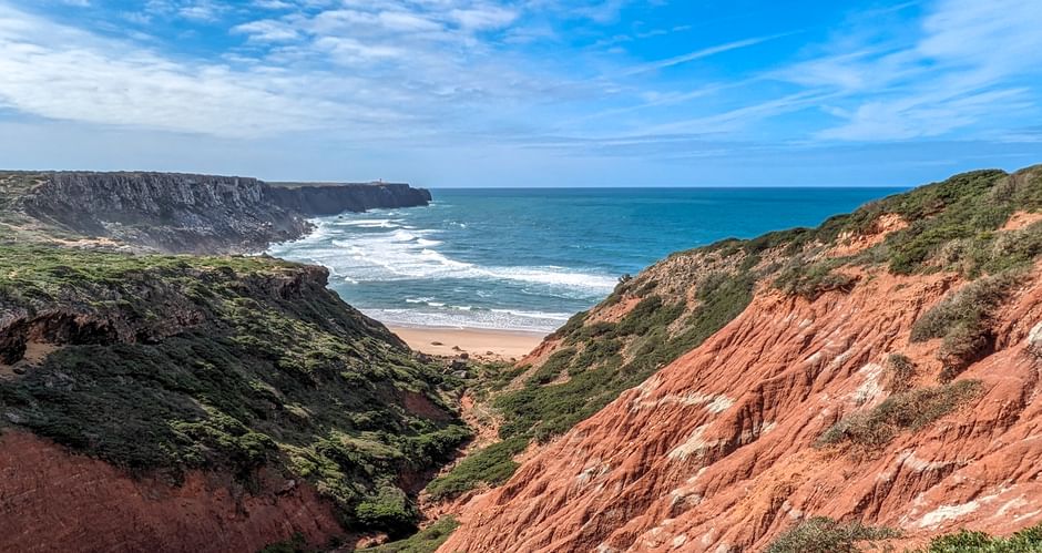 Red cliffs by the sea